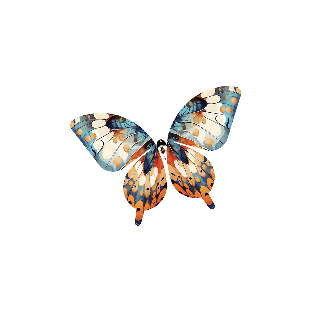 Orange bionic butterfly drone
